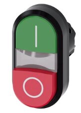 PULSADOR DOBLE /VERDE: I - ROJO: O /PLASTICA   3SU1000-3BB42-0AK0
